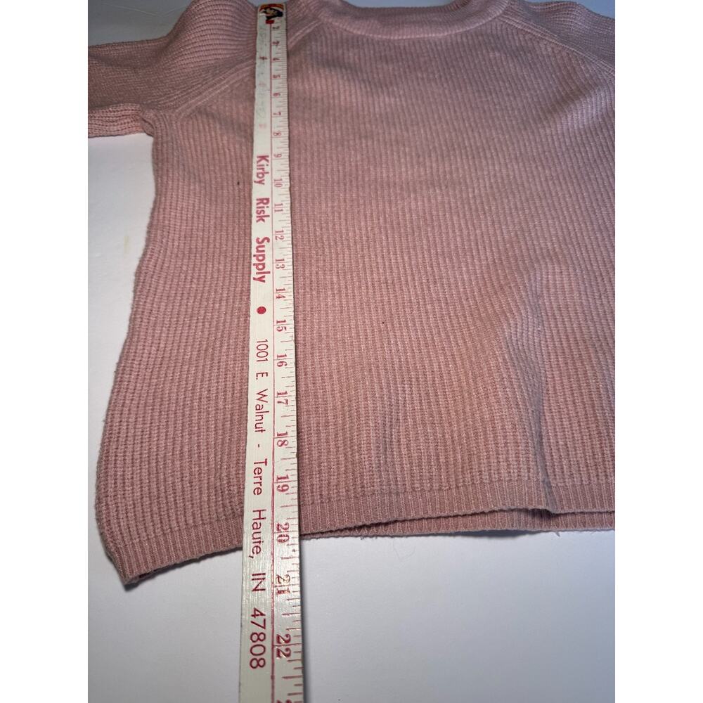Tahari Blush Pink Ribbed Sweater Women’s Large Crew Neck Soft Knit Pullover - Picture 8 of 10